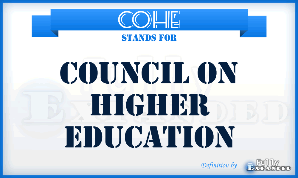 COHE - Council On Higher Education