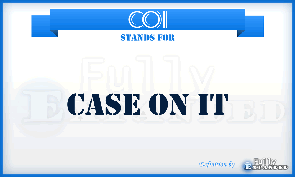 COI - Case On It