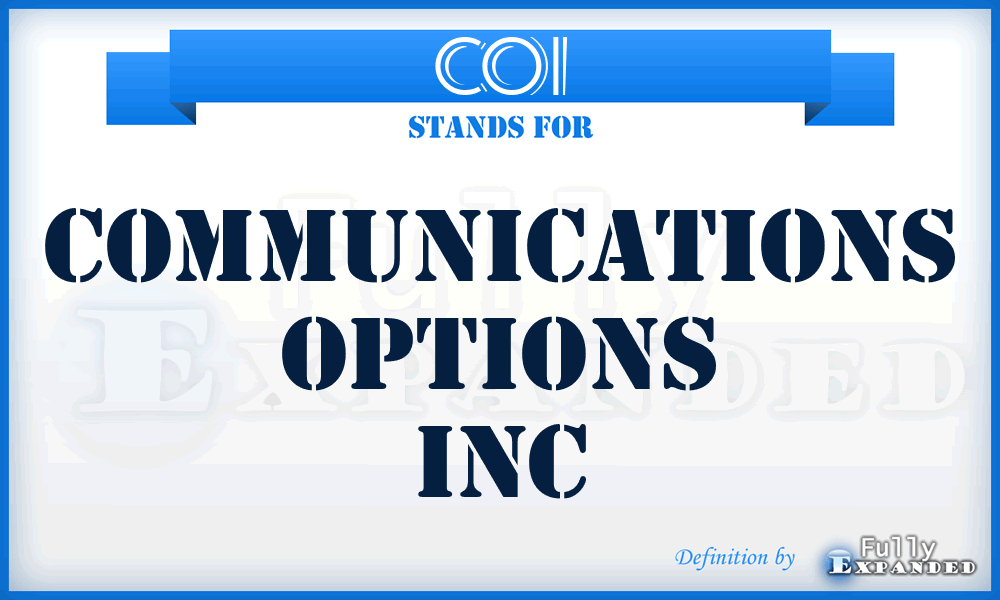 COI - Communications Options Inc
