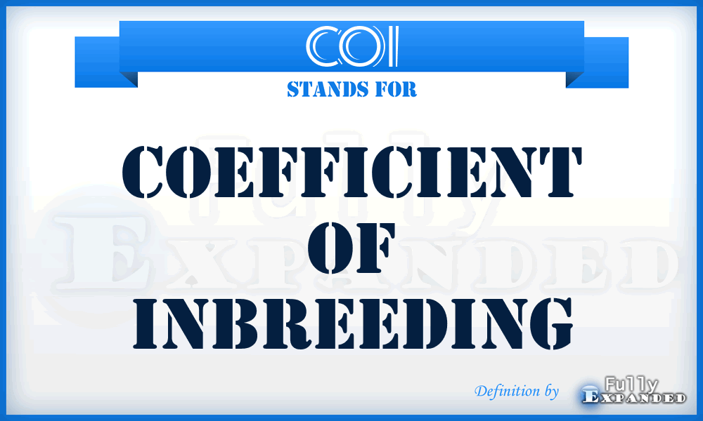 COI - Coefficient Of Inbreeding