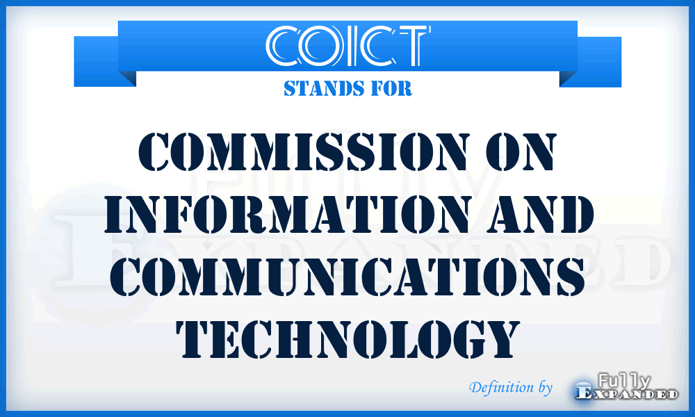 COICT - Commission On Information and Communications Technology