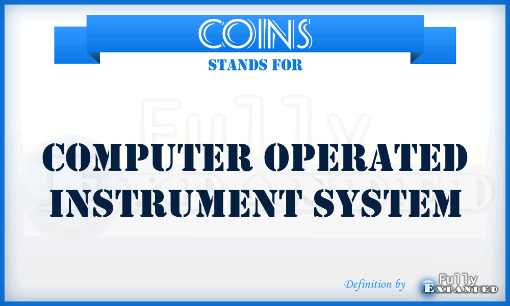 COINS - computer operated instrument system