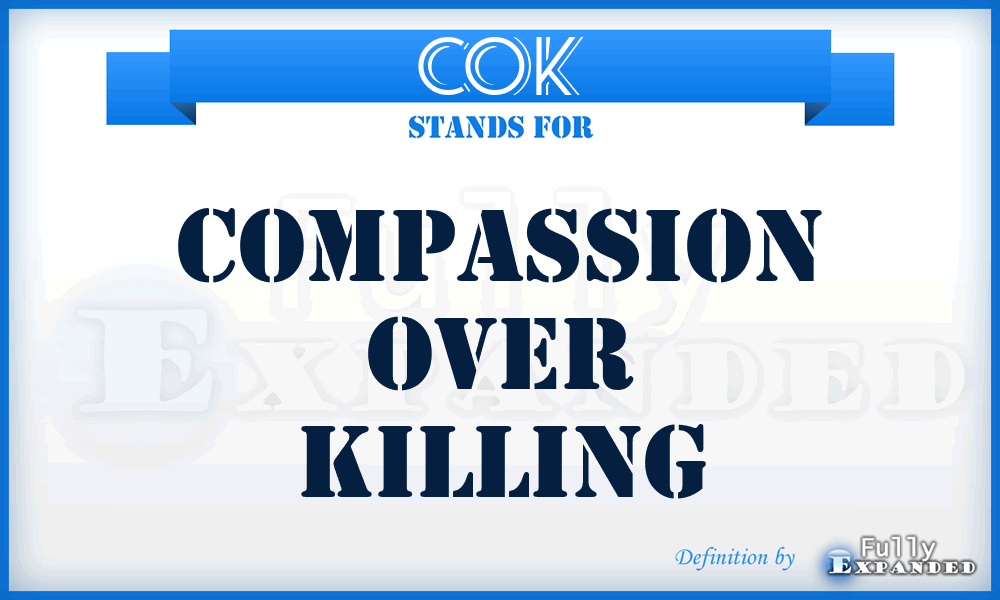 COK - Compassion Over Killing