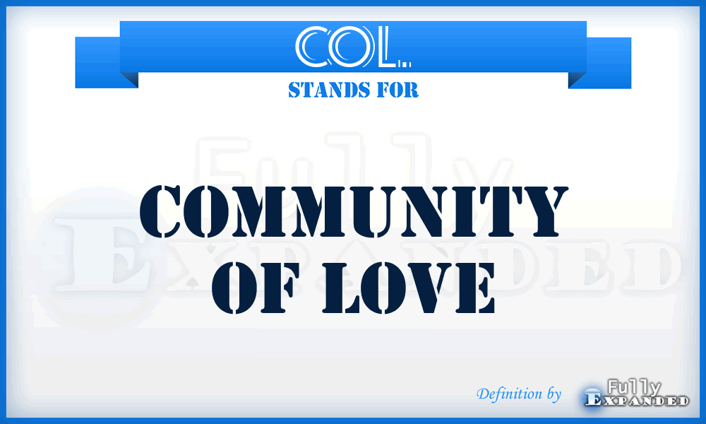 COL. - Community Of Love