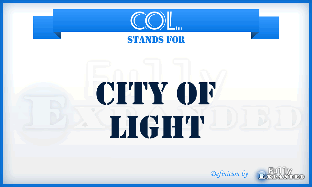 COL. - City Of Light
