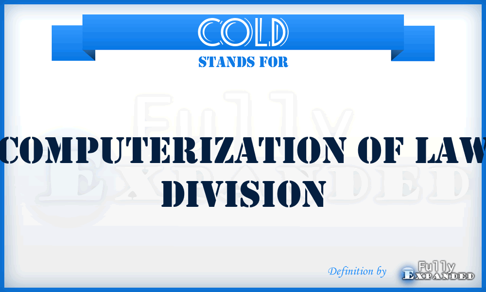 COLD - Computerization Of Law Division