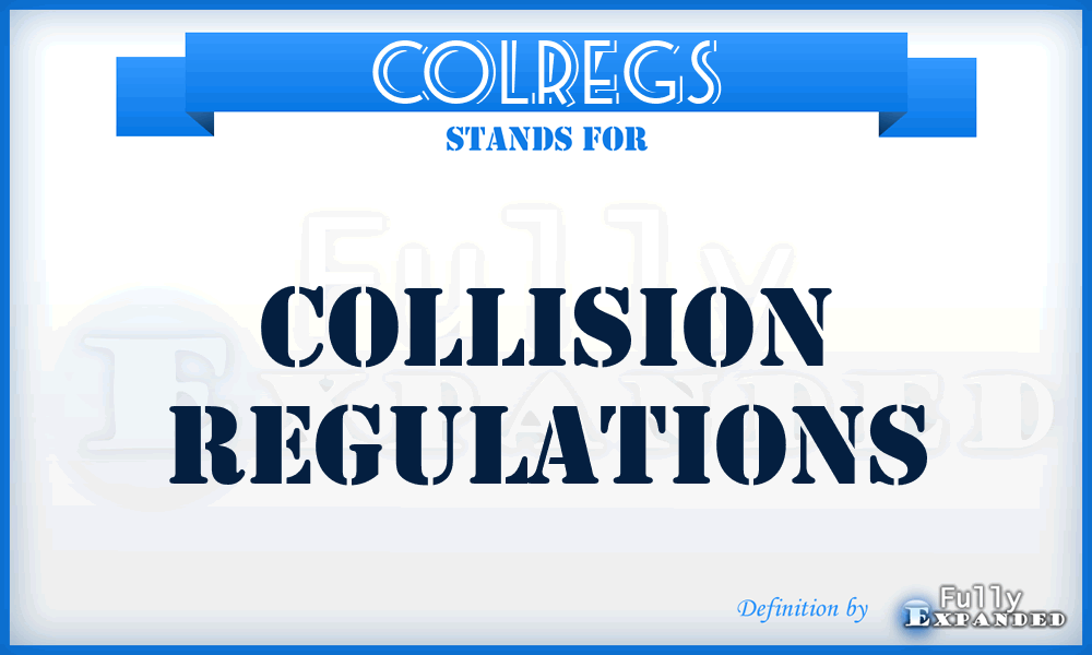 COLREGS - Collision Regulations