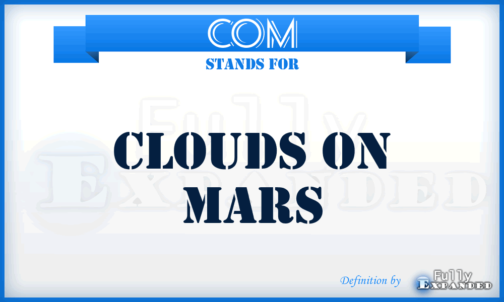 COM - Clouds On Mars