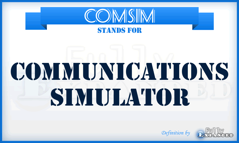 COMSIM - communications simulator