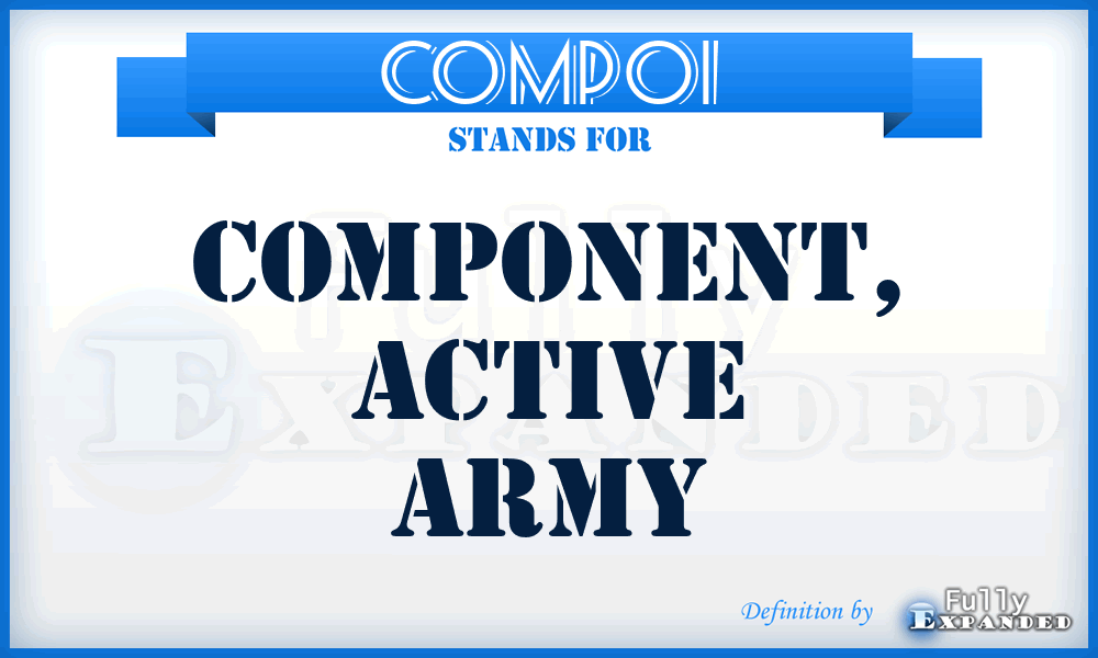COMPO1 - component, Active Army
