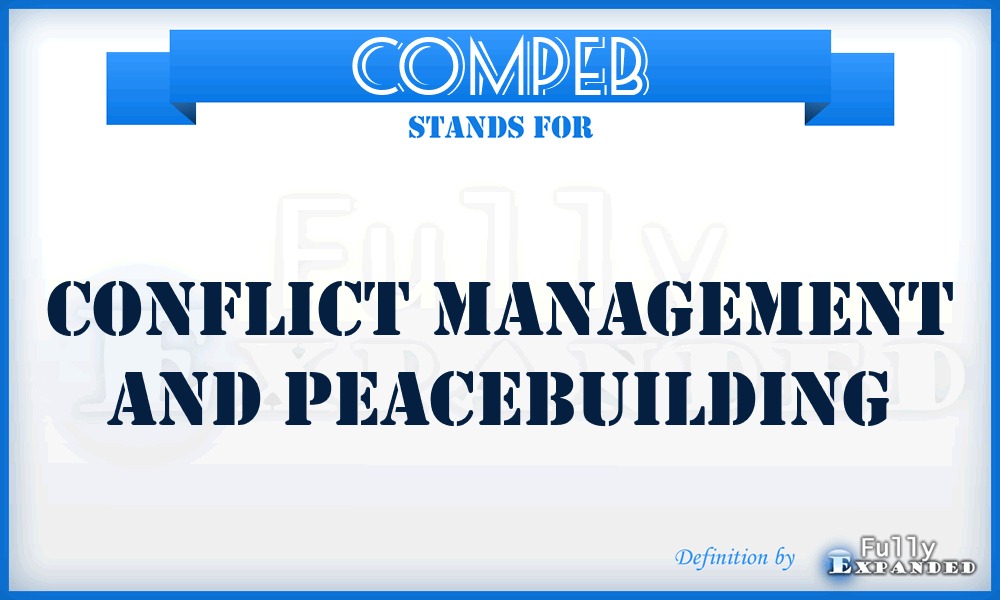 COMPEB - Conflict Management and Peacebuilding