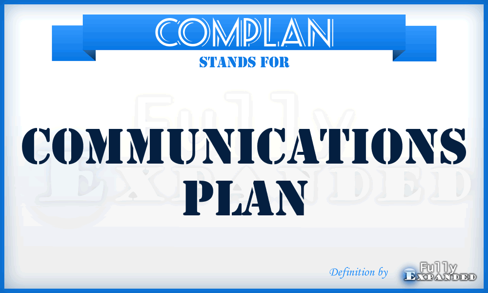 COMPLAN - communications plan