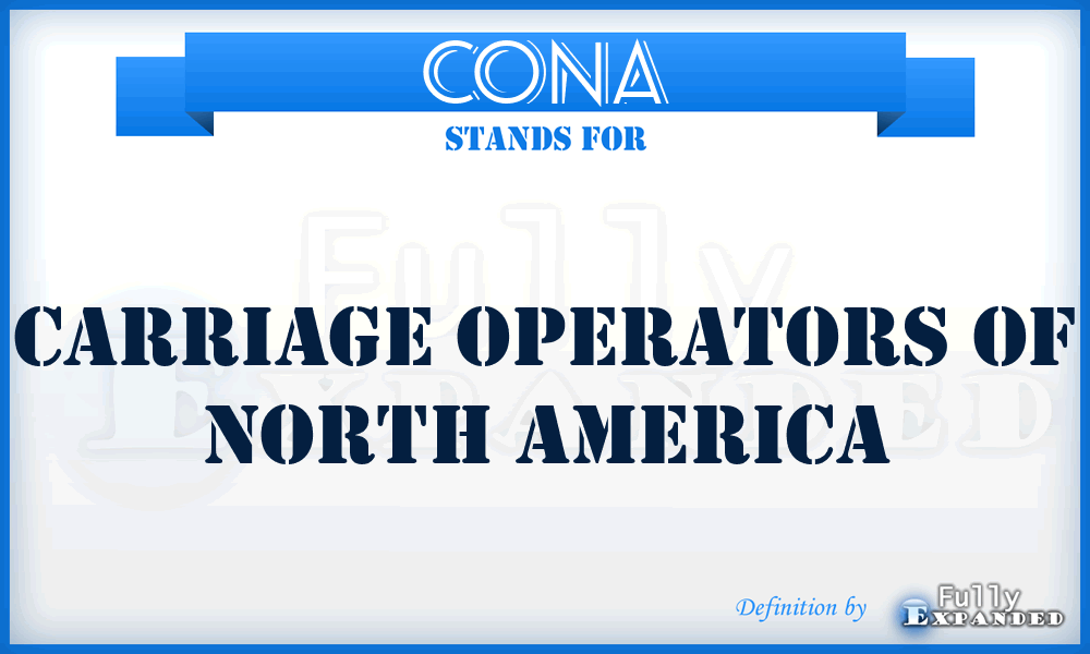 CONA - Carriage Operators of North America