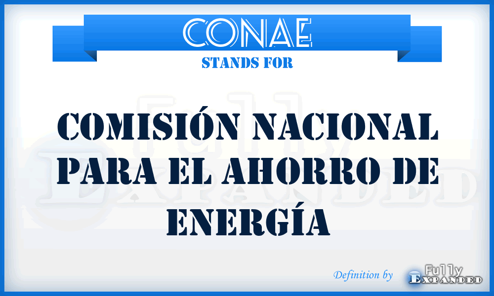 CONAE - Comisión Nacional para el Ahorro de Energía