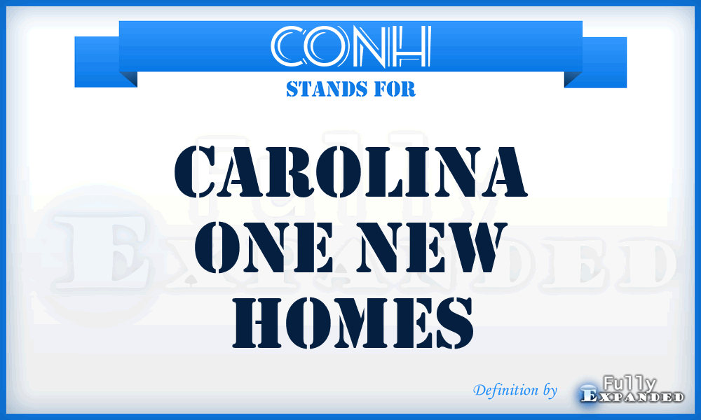 CONH - Carolina One New Homes