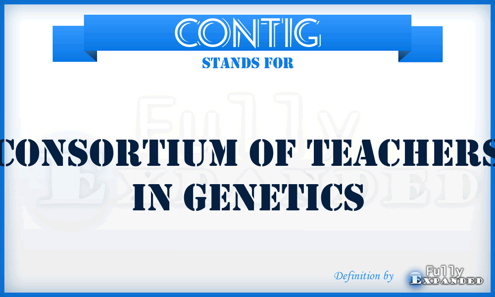 CONTIG - Consortium of Teachers in Genetics