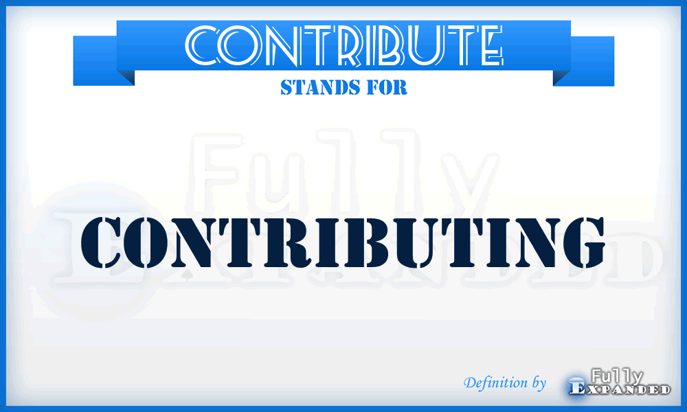 CONTRIBUTE - Contributing