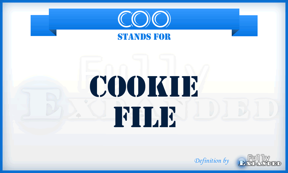 COO - Cookie file