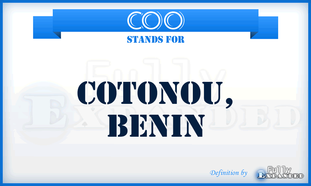 COO - Cotonou, Benin