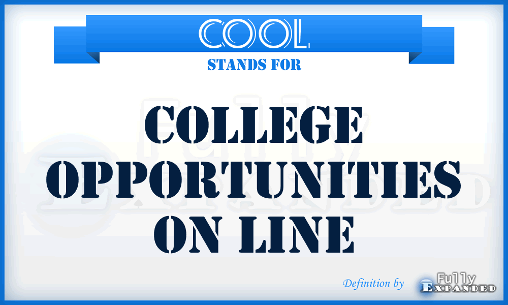 COOL - College Opportunities On Line