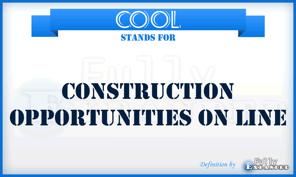 COOL - Construction Opportunities On Line