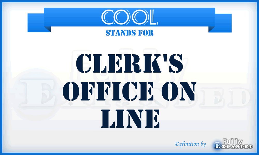 COOL - Clerk's Office On Line