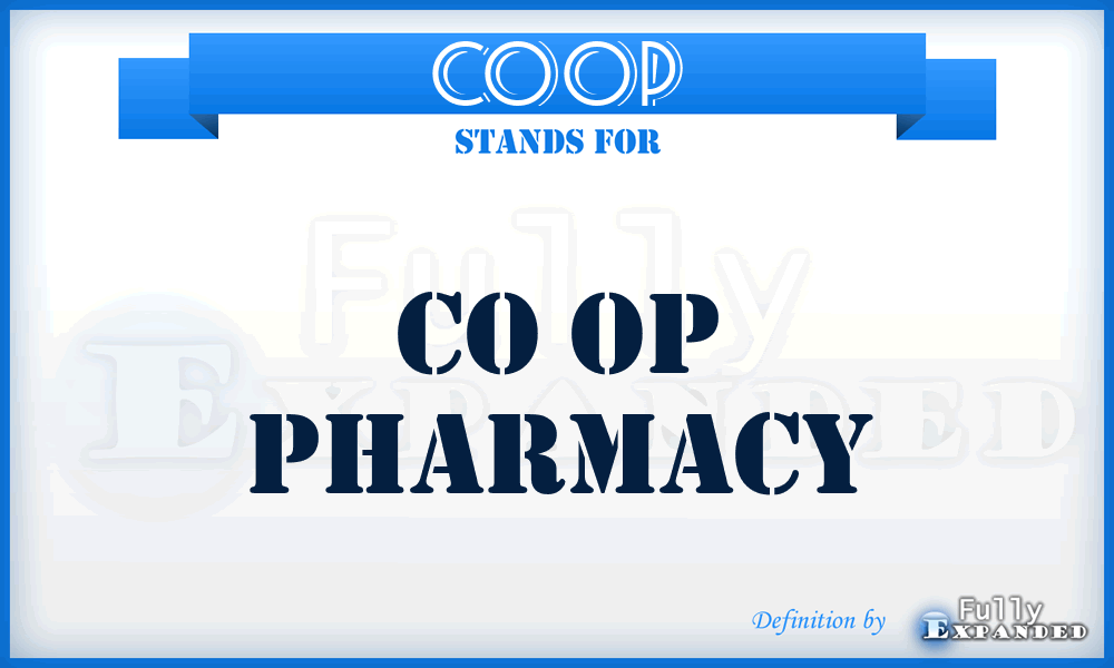 COOP - CO Op Pharmacy