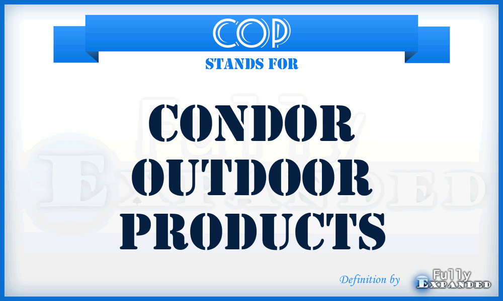 COP - Condor Outdoor Products