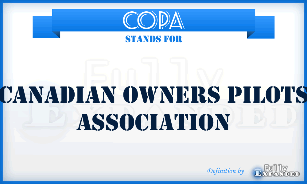 COPA - Canadian Owners Pilots Association