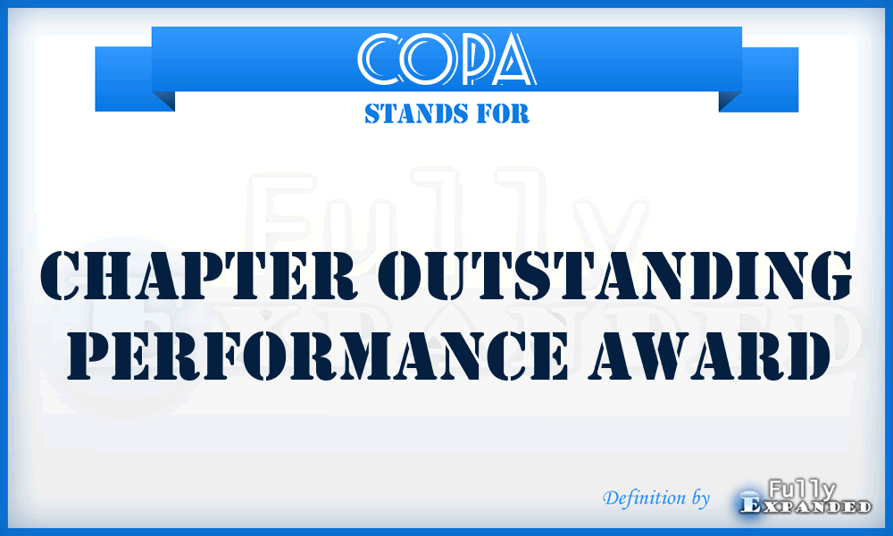 COPA - Chapter Outstanding Performance Award