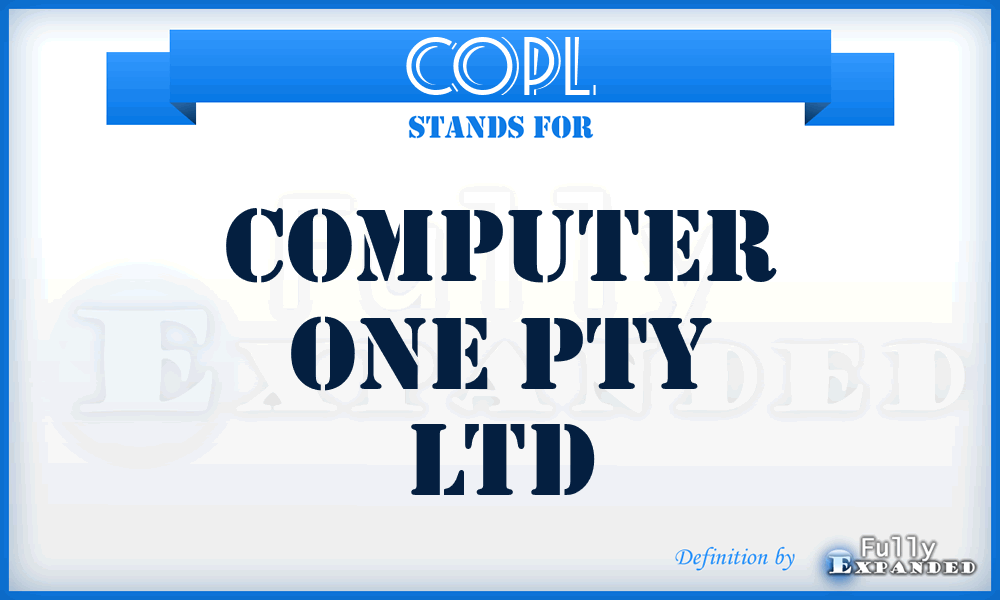 COPL - Computer One Pty Ltd