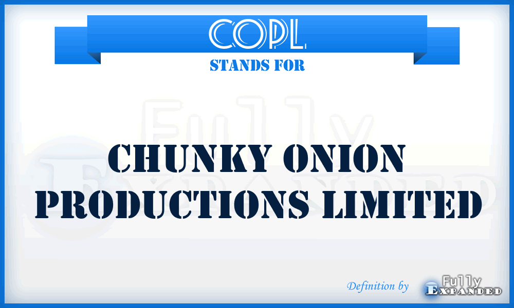 COPL - Chunky Onion Productions Limited