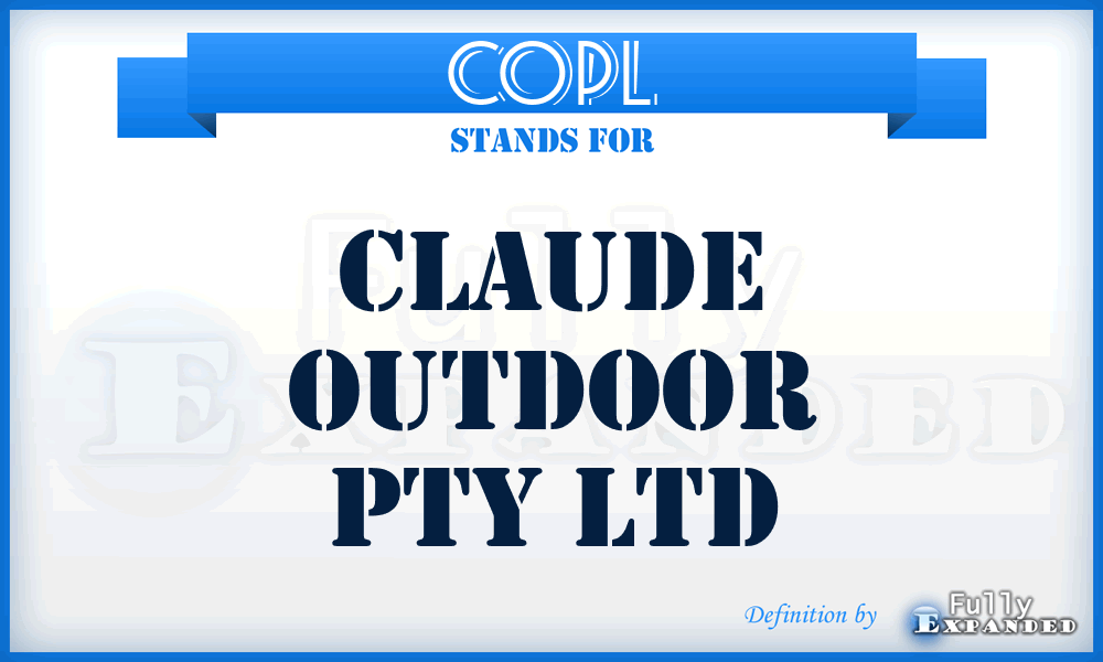 COPL - Claude Outdoor Pty Ltd