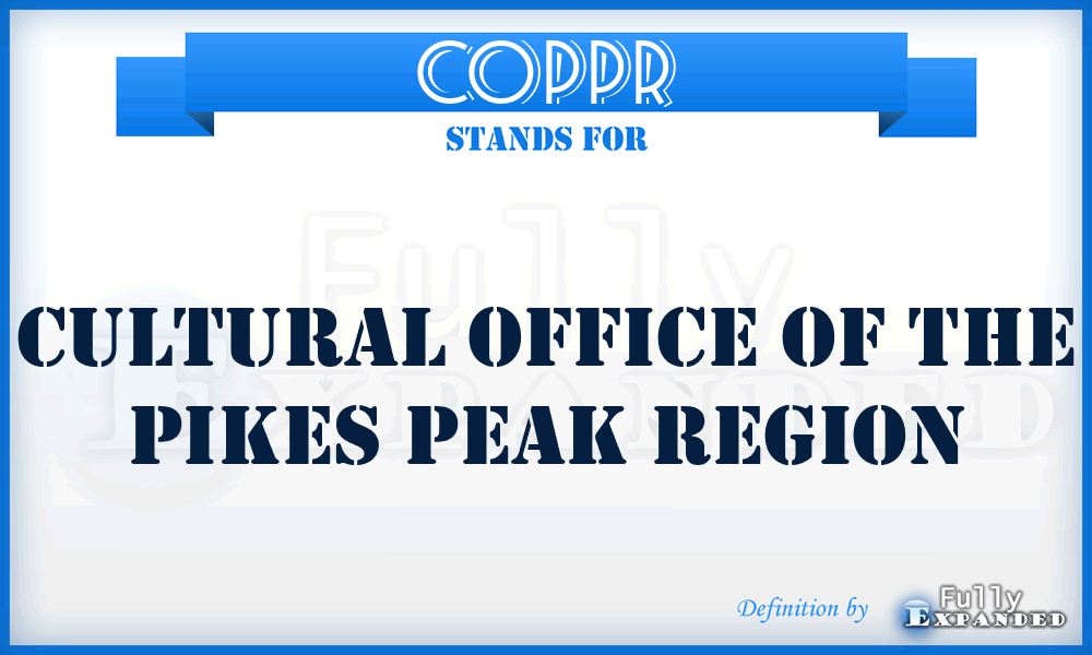 COPPR - Cultural Office of the Pikes Peak Region