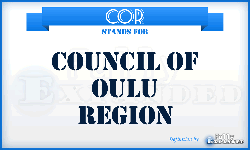 COR - Council of Oulu Region