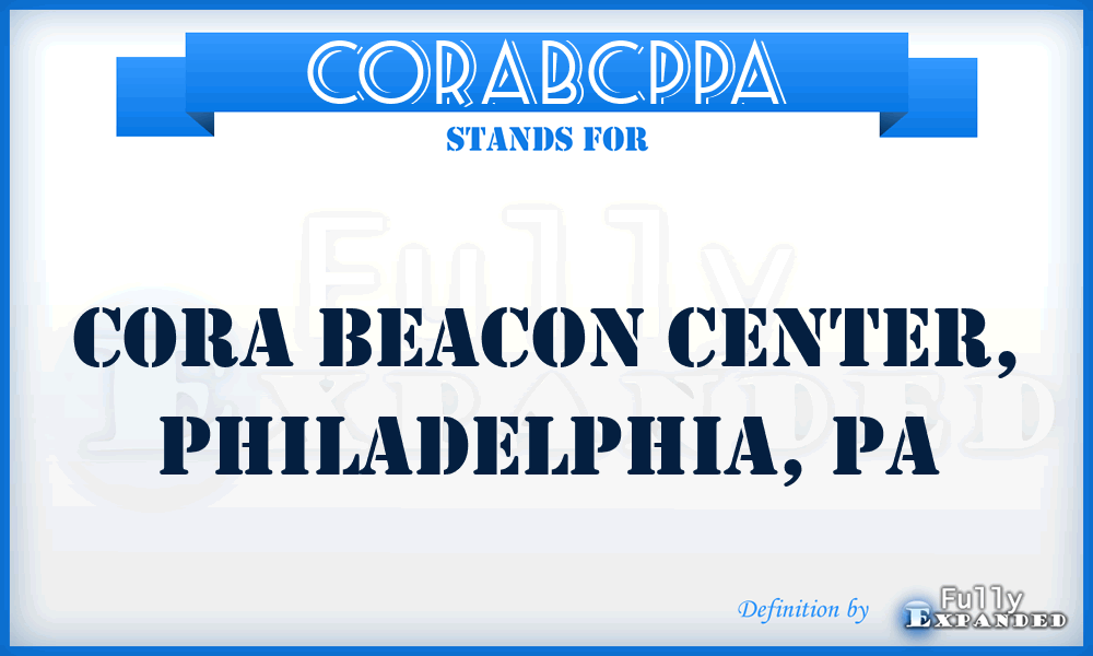 CORABCPPA - CORA Beacon Center, Philadelphia, PA