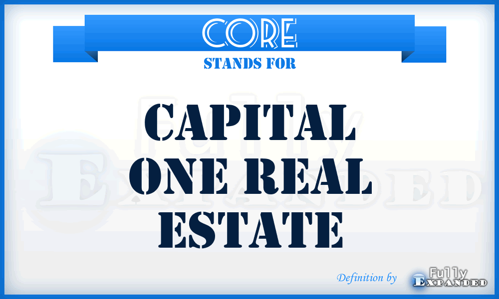 CORE - Capital One Real Estate