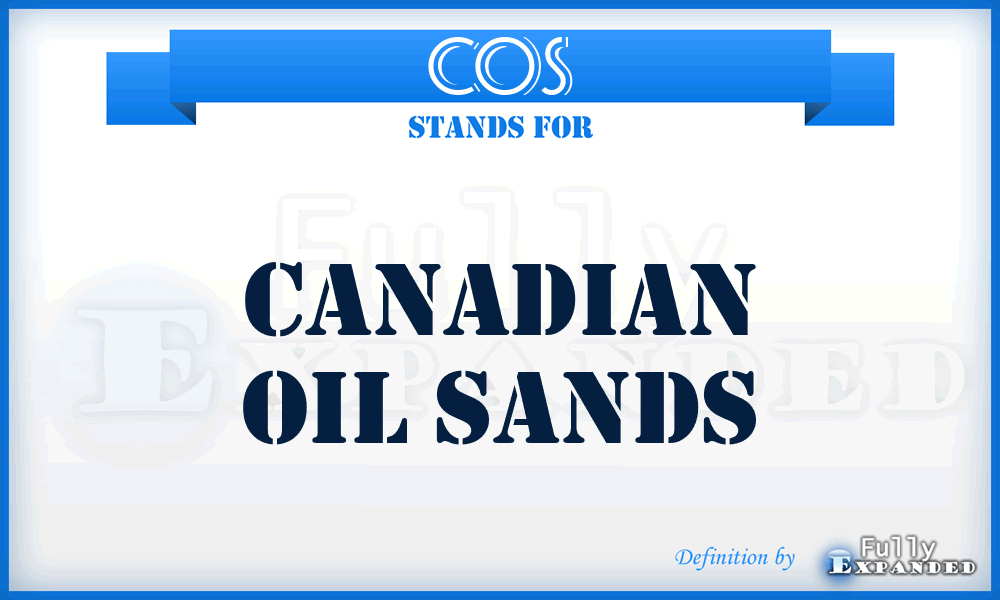 COS - Canadian Oil Sands
