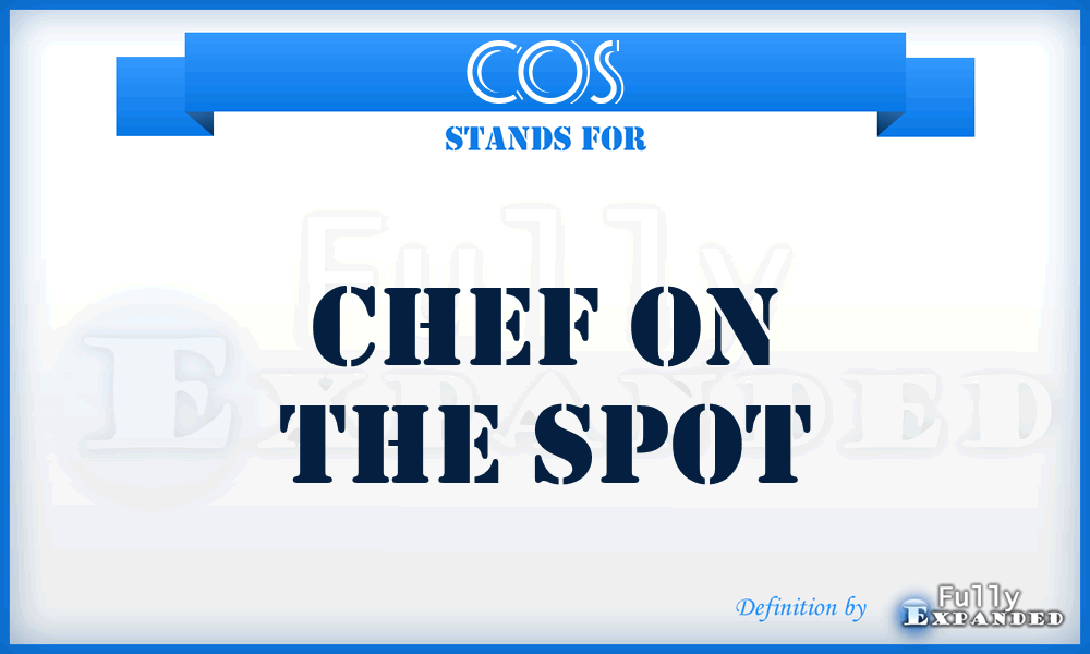 COS - Chef On the Spot