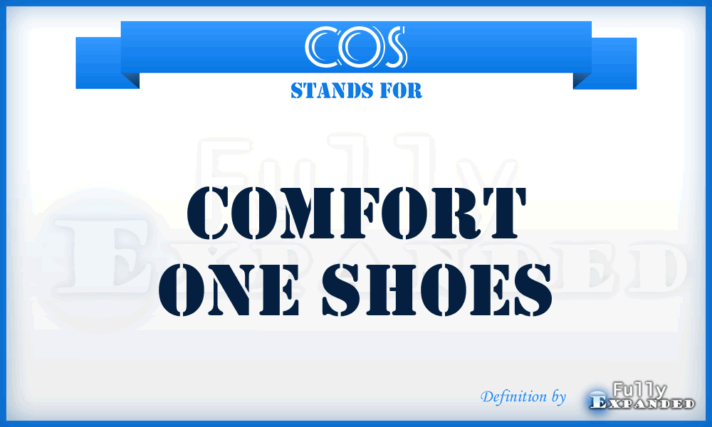COS - Comfort One Shoes