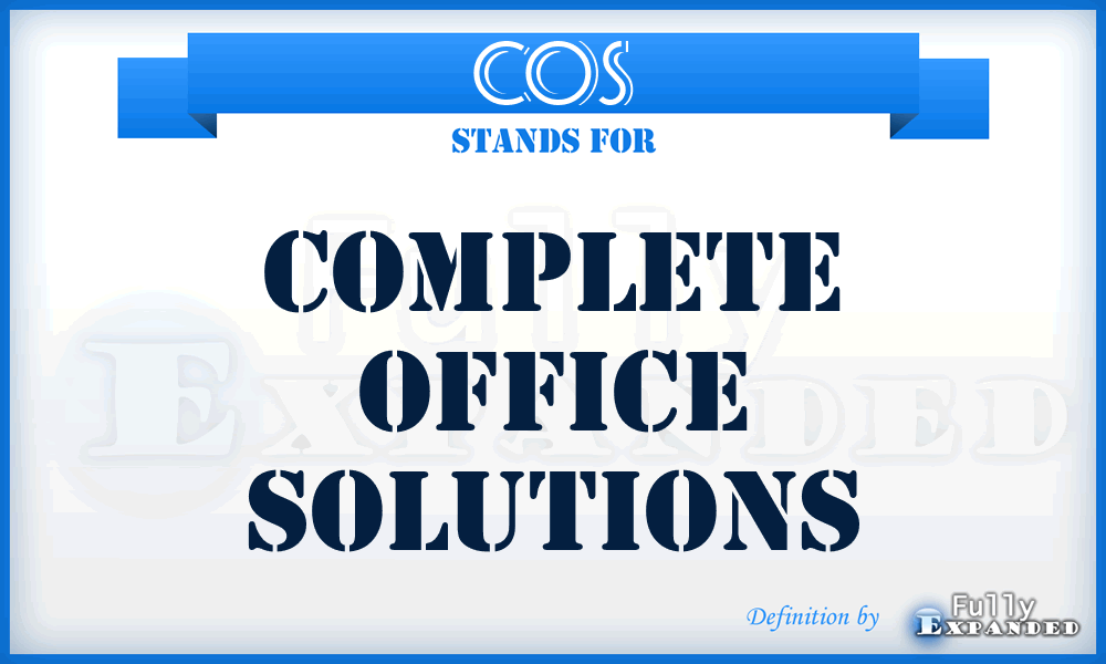 COS - Complete Office Solutions