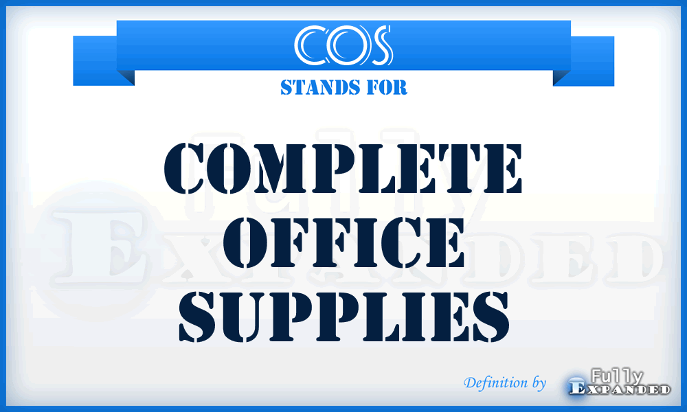 COS - Complete Office Supplies