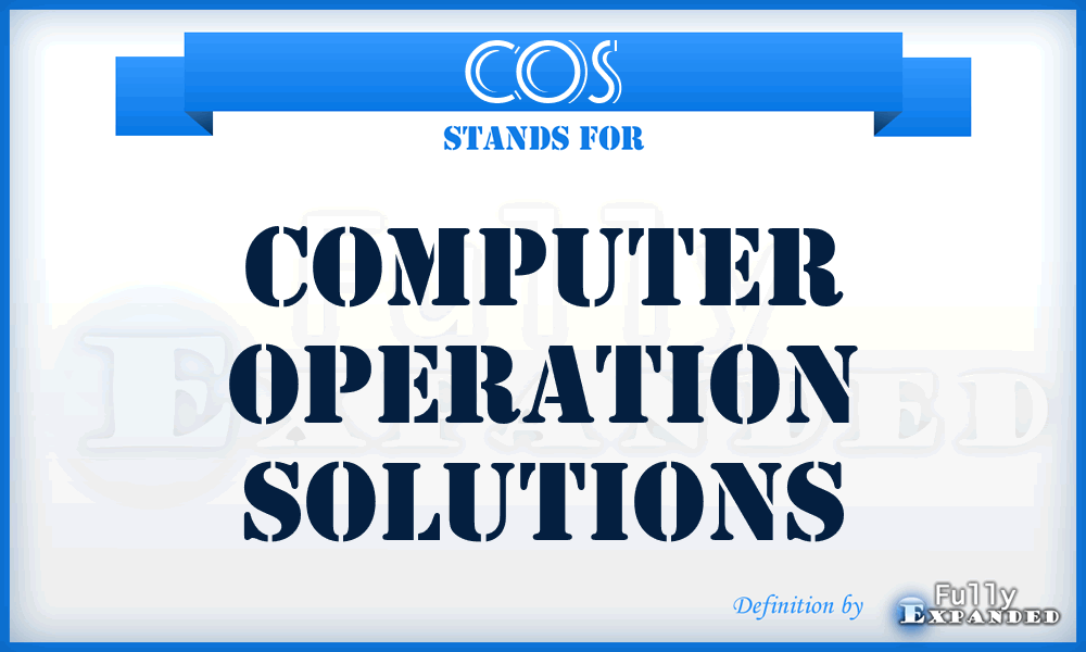 COS - Computer Operation Solutions