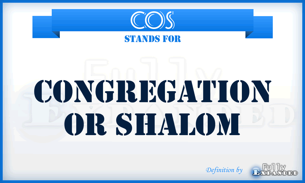 COS - Congregation Or Shalom