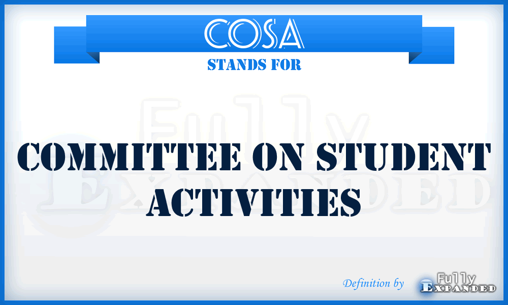 COSA - Committee On Student Activities