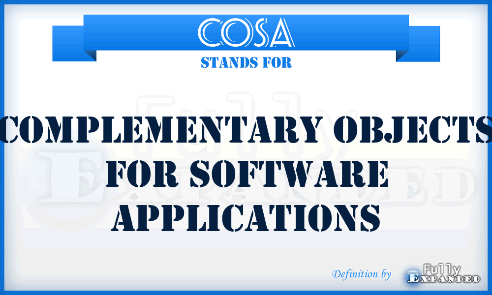 COSA - Complementary Objects For Software Applications