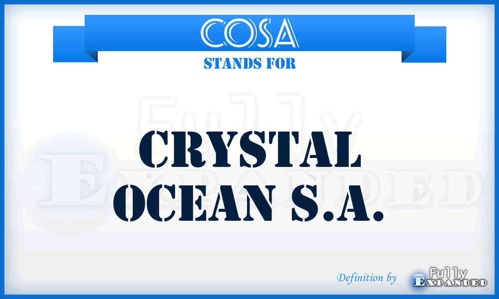 COSA - Crystal Ocean S.A.