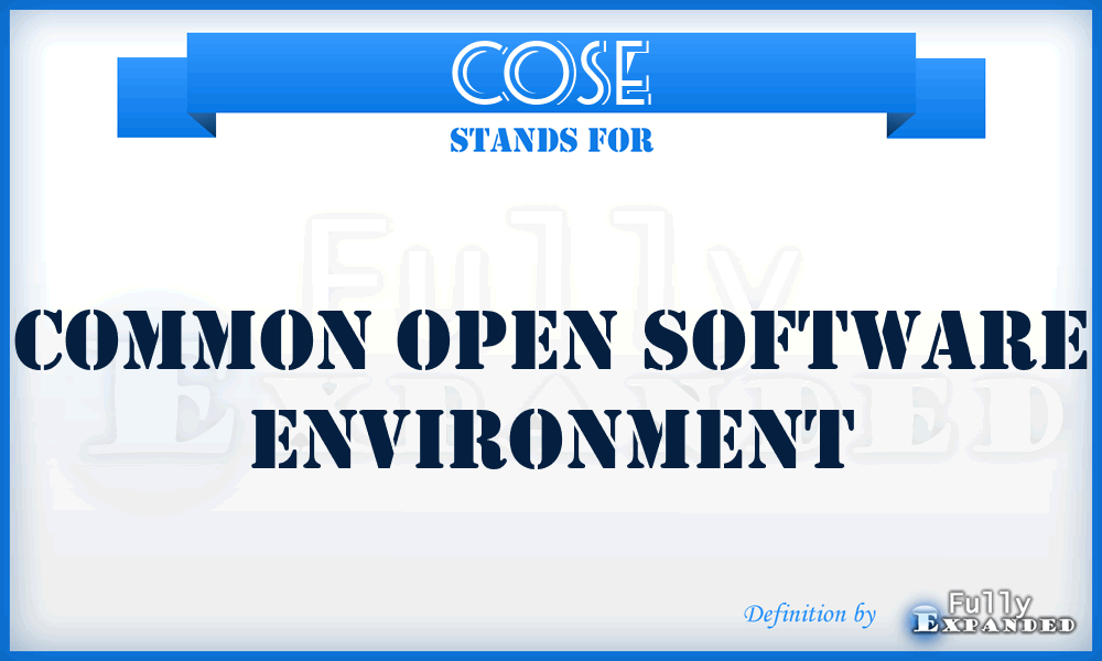 COSE - common open software environment