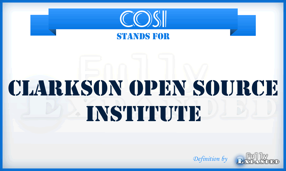 COSI - Clarkson Open Source Institute