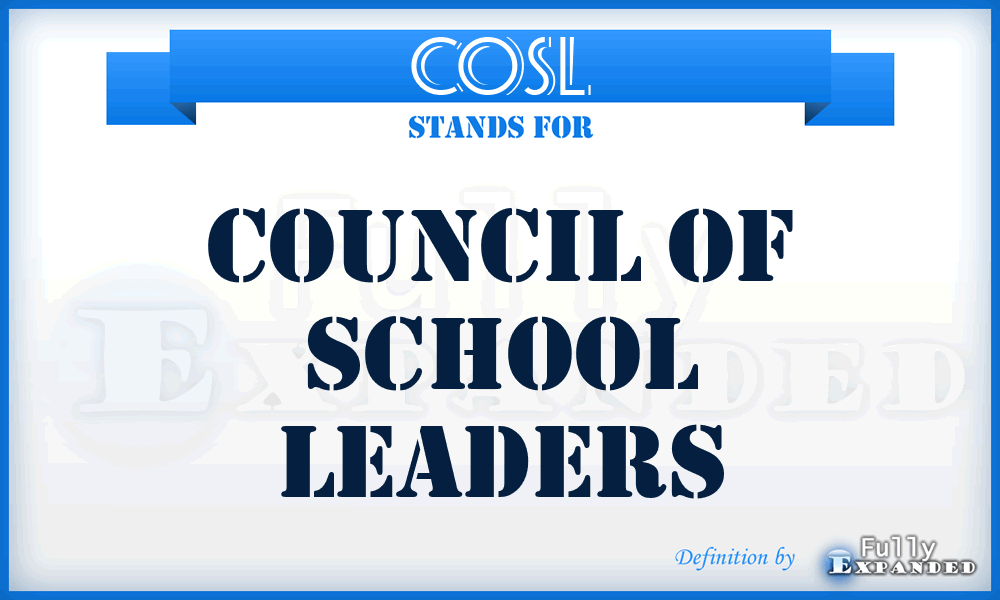 COSL - Council of School Leaders